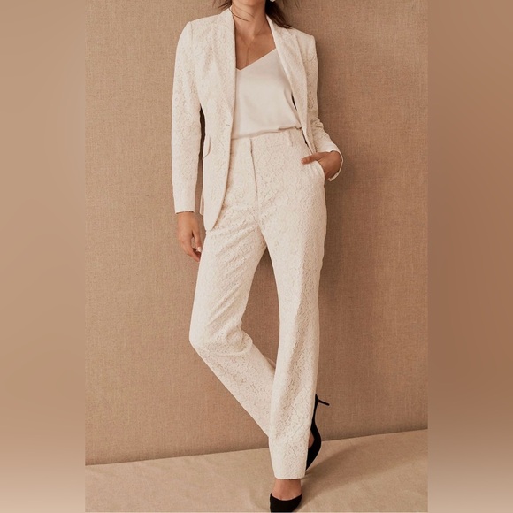 BHLDN Ivory Burton Suit Pant - Picture 2 of 5